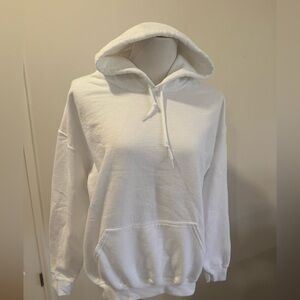 Gildan Heavy Blend White Hoodie